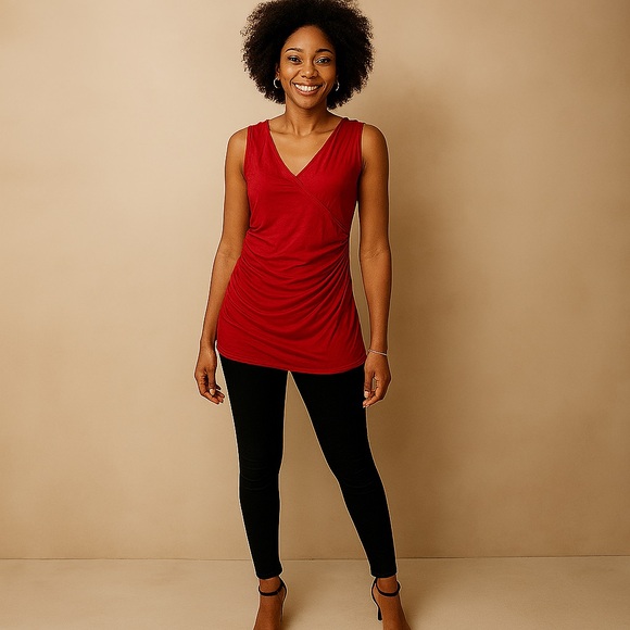 Bailey 44 Vibrant Red Cowel Top - Size M - Picture 1 of 7